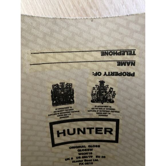 Authentic Hunter Original Tall Gloss Rain Boots Gray Graphite Womens Size 6 - Picture 14 of 15